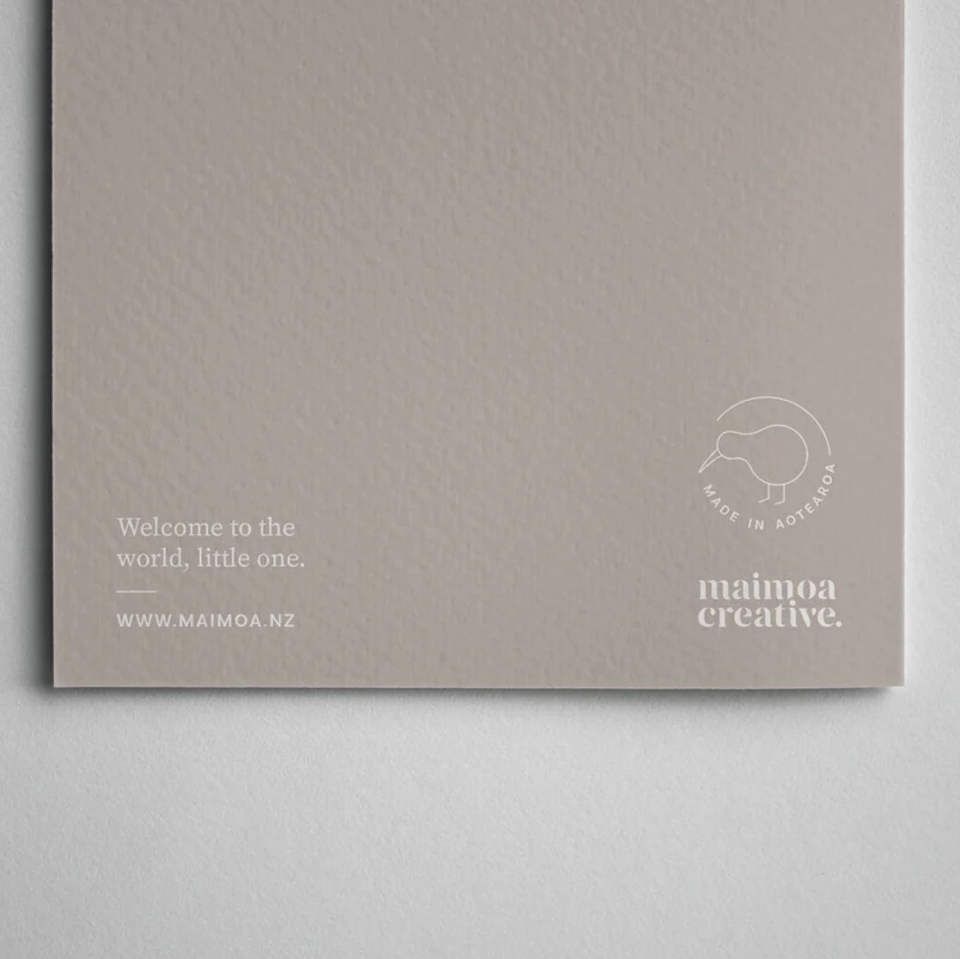 Nau mai e te pēpi ki te ao mārama new baby greeting card
