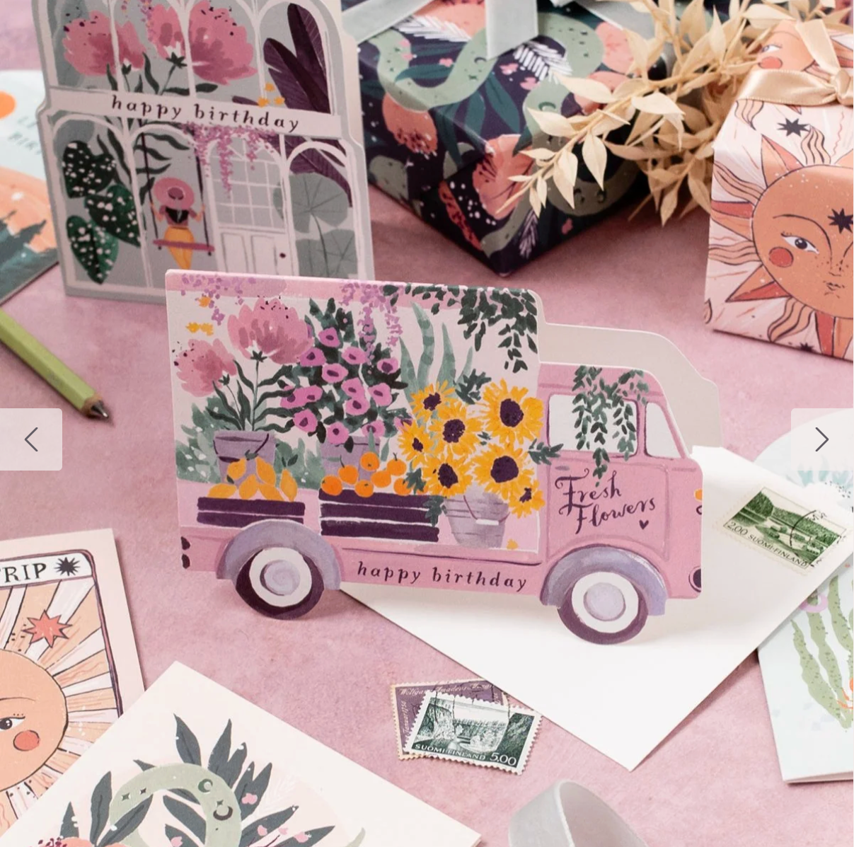 Flower Truck Birthday Card