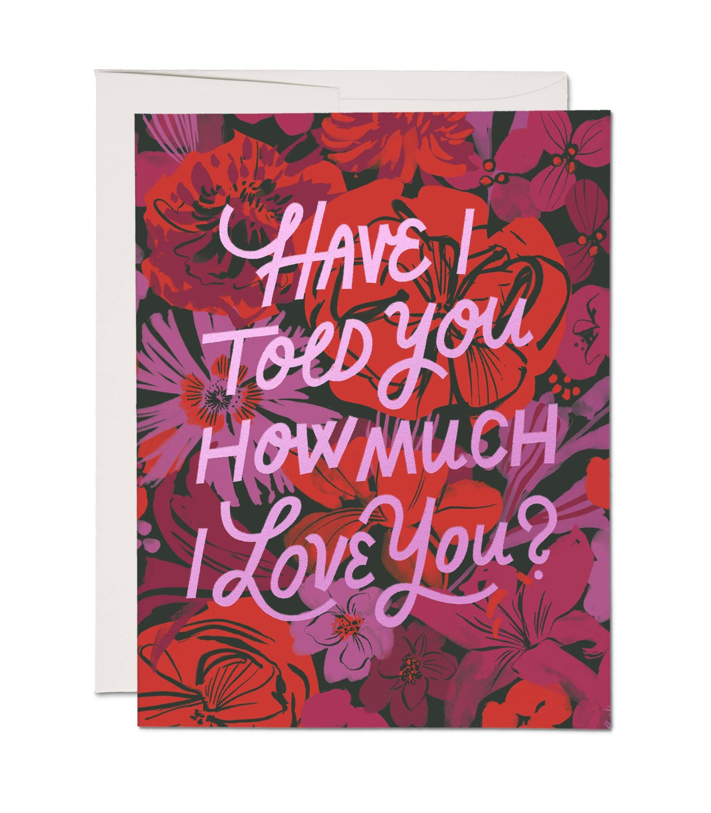 I Love You Florals greeting card