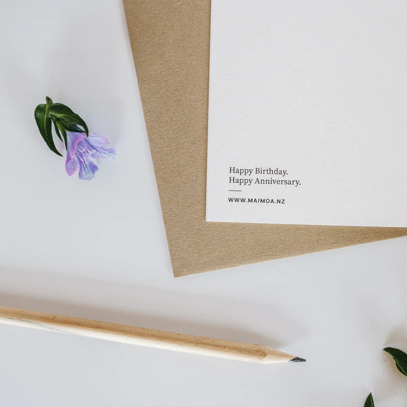 Hari huritau:  Happy Birthday, Happy Anniversary Card